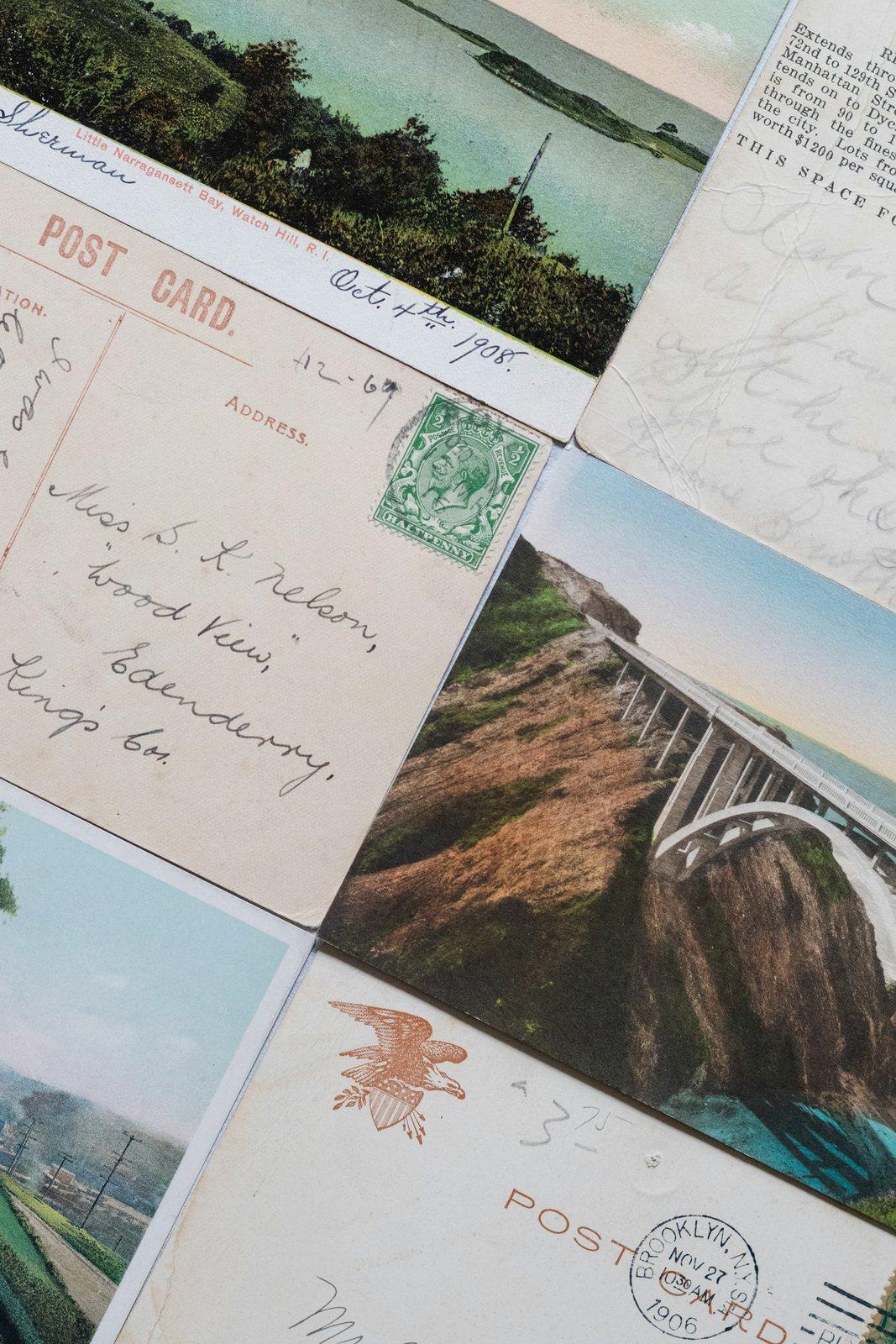 Cartes postales manuscrites anciennes, 1906-1908